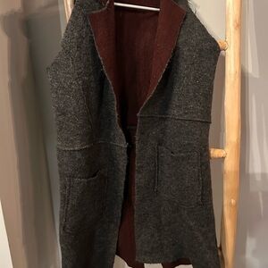 Women's Moth Gray Wool Vest
